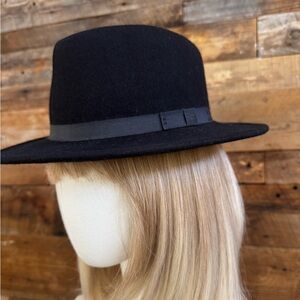 🖤 A Adams & Stiles Black Wool Felt Fedora Hat – Unisex Style